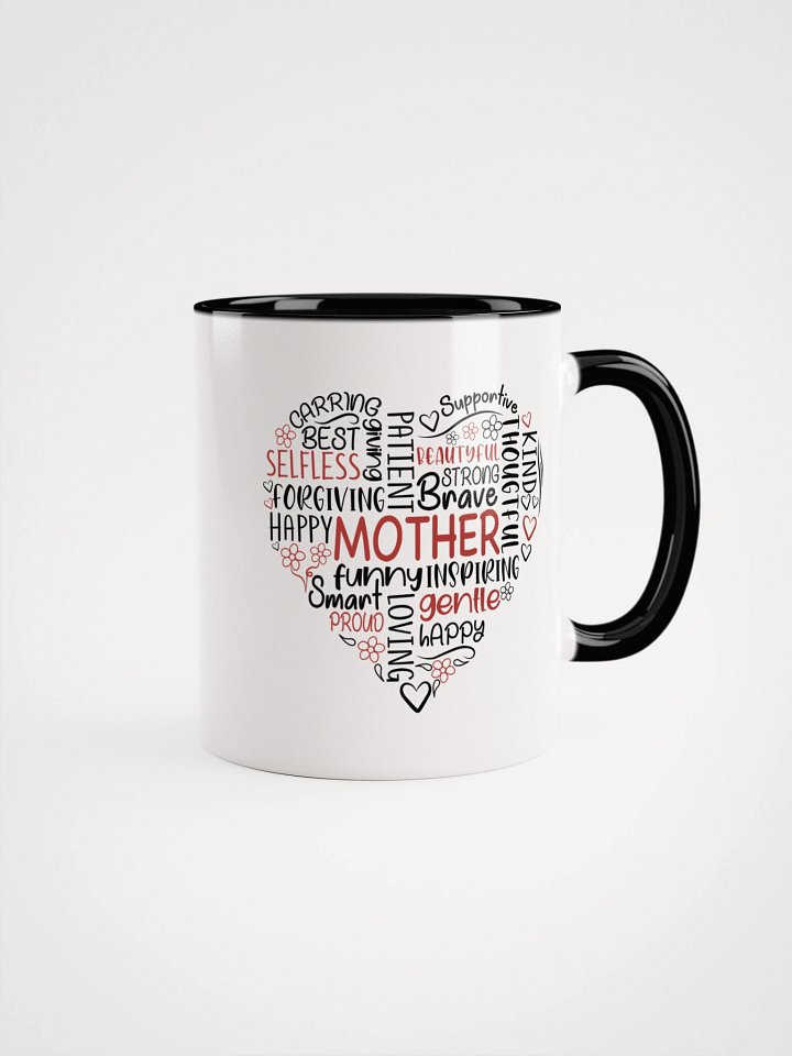Gentle Loving Mother Design - Hindi Mom- Art Ceramic Mug with Color Interior product image (2)