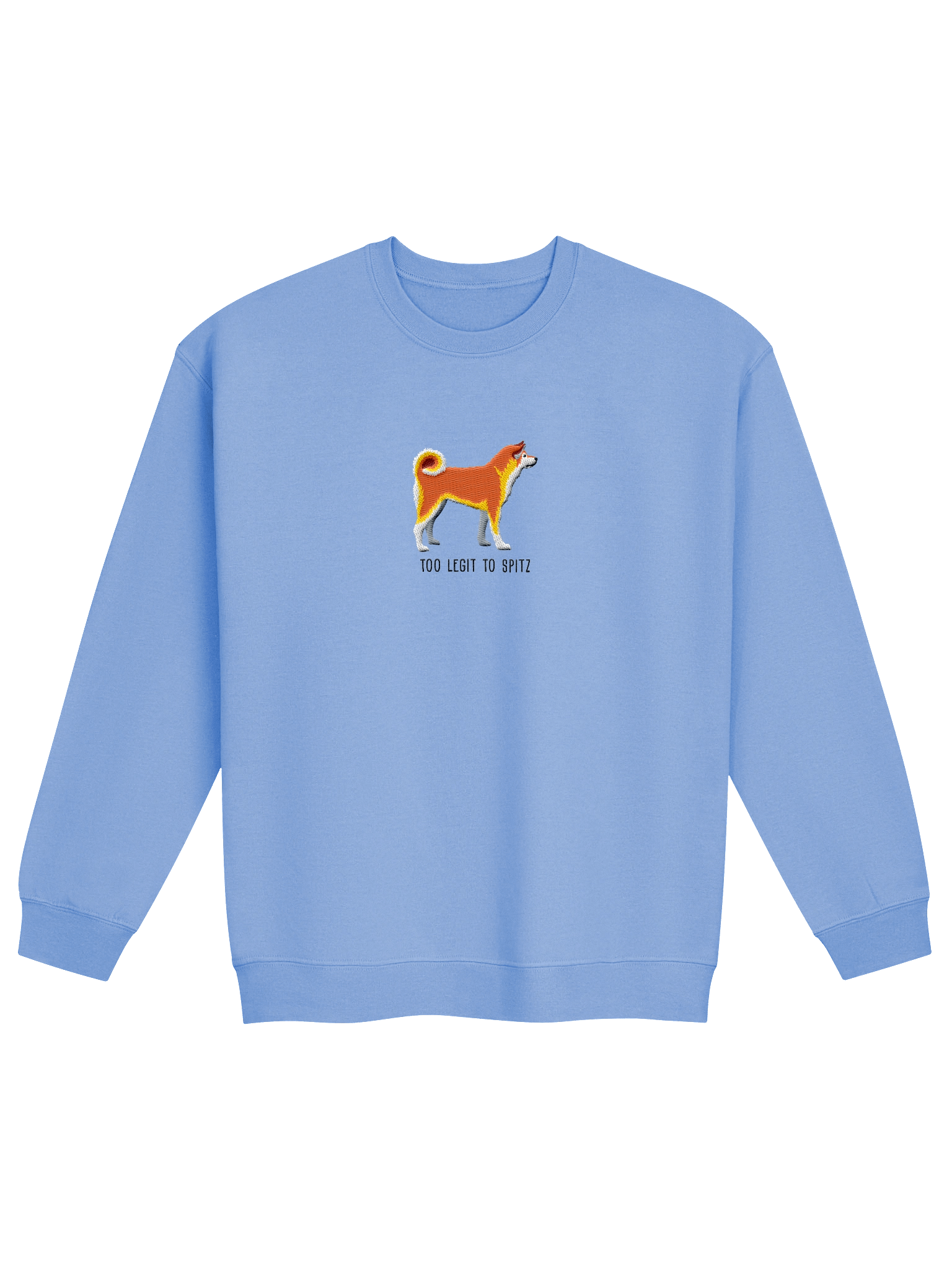 Too Legit to Spitz Sweatshirt (Embroidered) of a Japanese Akita Inu(Red) product image (9)