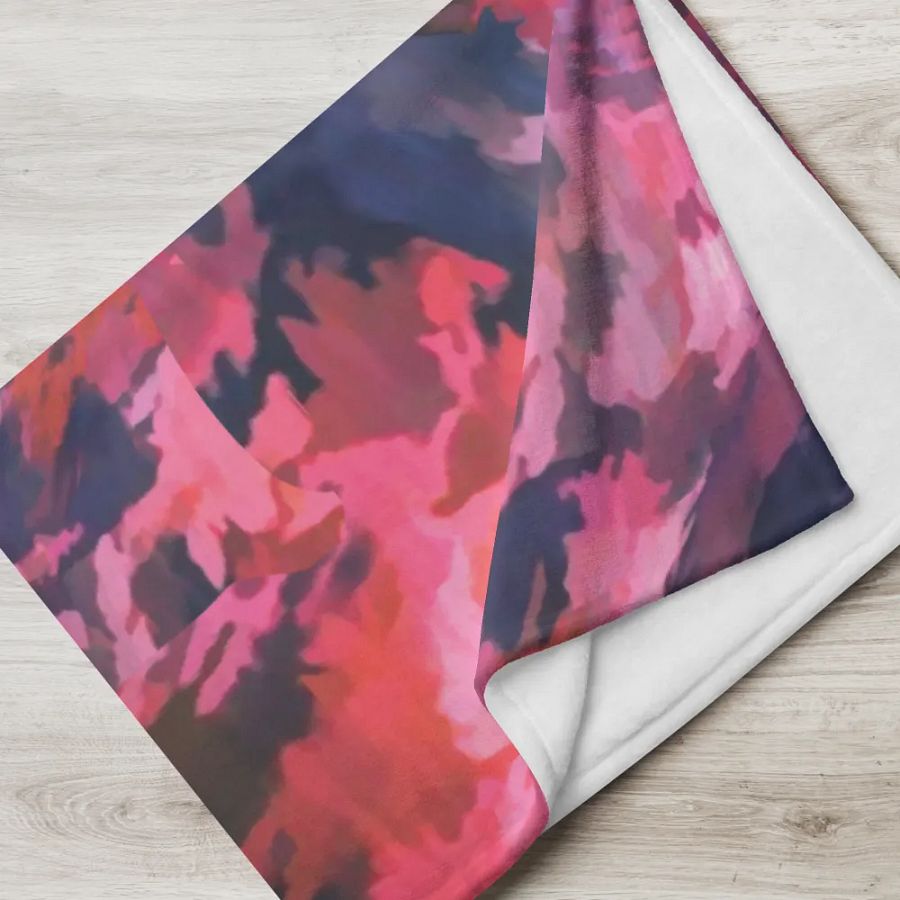 Pink Camo Throw Blanket product image (17)