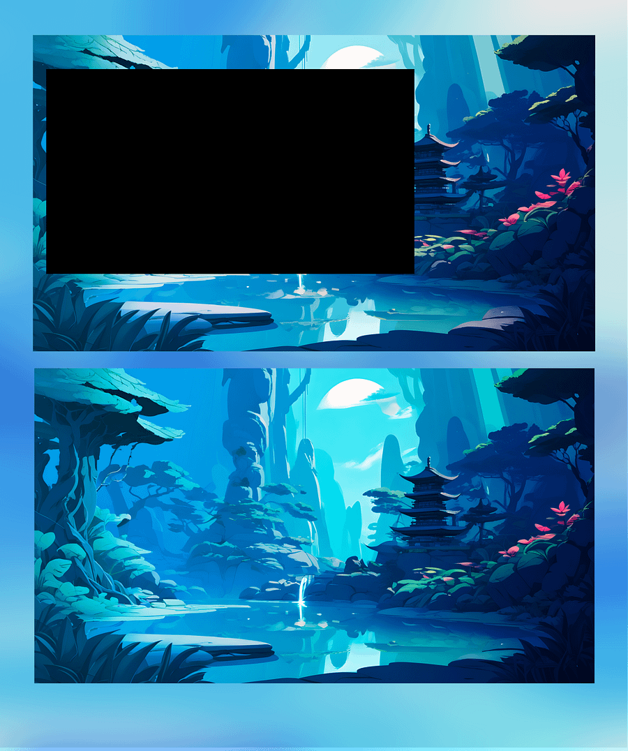 Cyber Stream Overlay Animated, Blue Overlay Animated, Stream Overlay Animated product image (4)