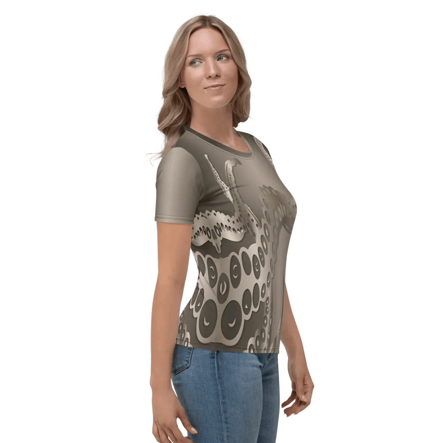 Octopus Tentacles Bronze All Over Print T-shirt product image (4)