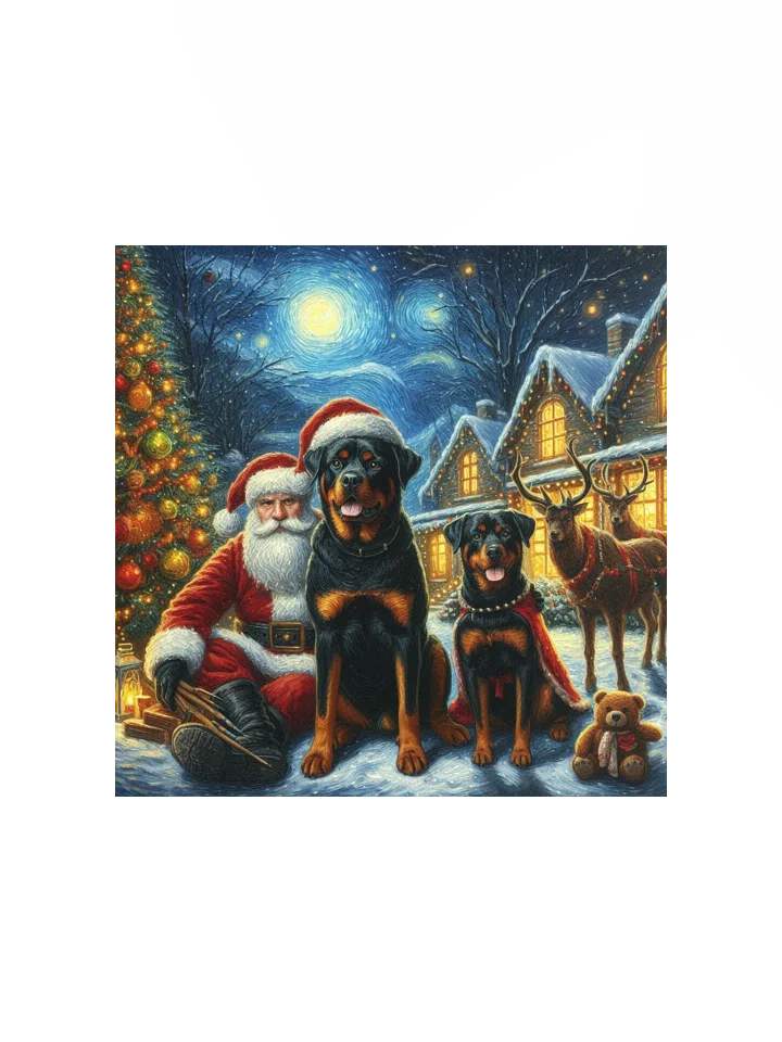 Santa's Rottweiler Christmas Poster product image (1)