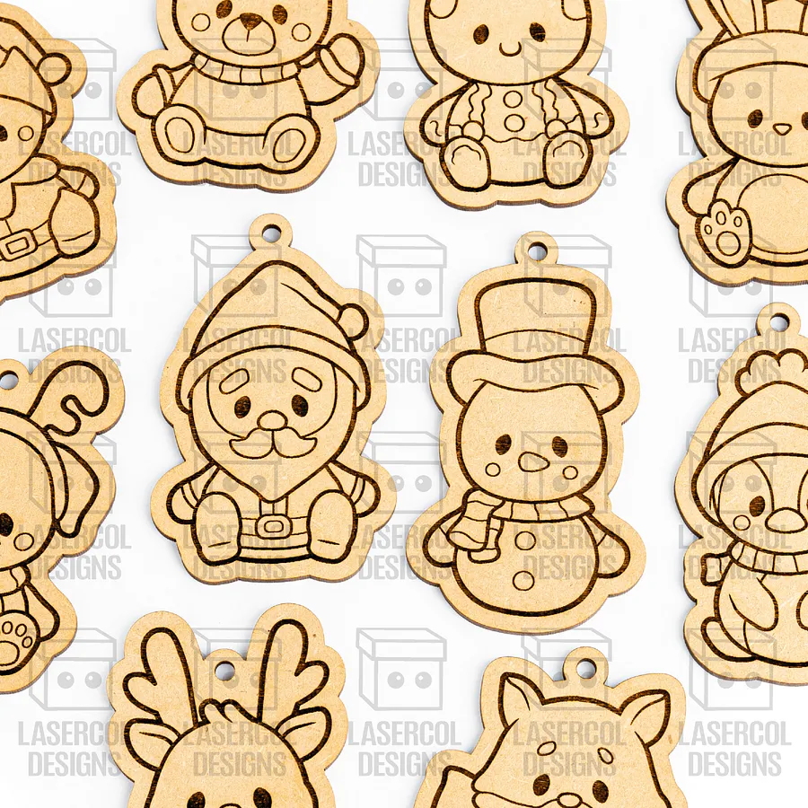 Christmas Ornaments Set - Laser Cut Files product image (9)