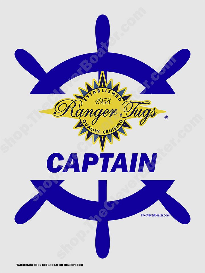 Ranger Tug Captain - T-Shirt - Light Shirt w/Blue Logo product image (2)