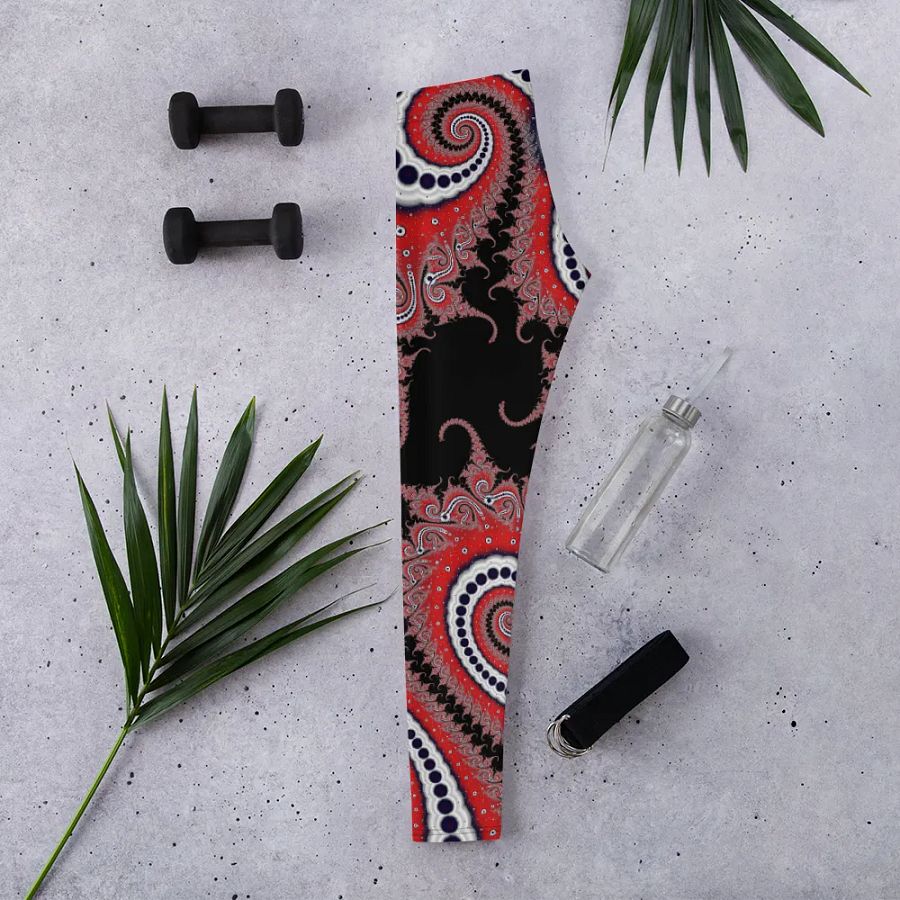 Fractal Leggings - Red Velvet Goth product image (4)