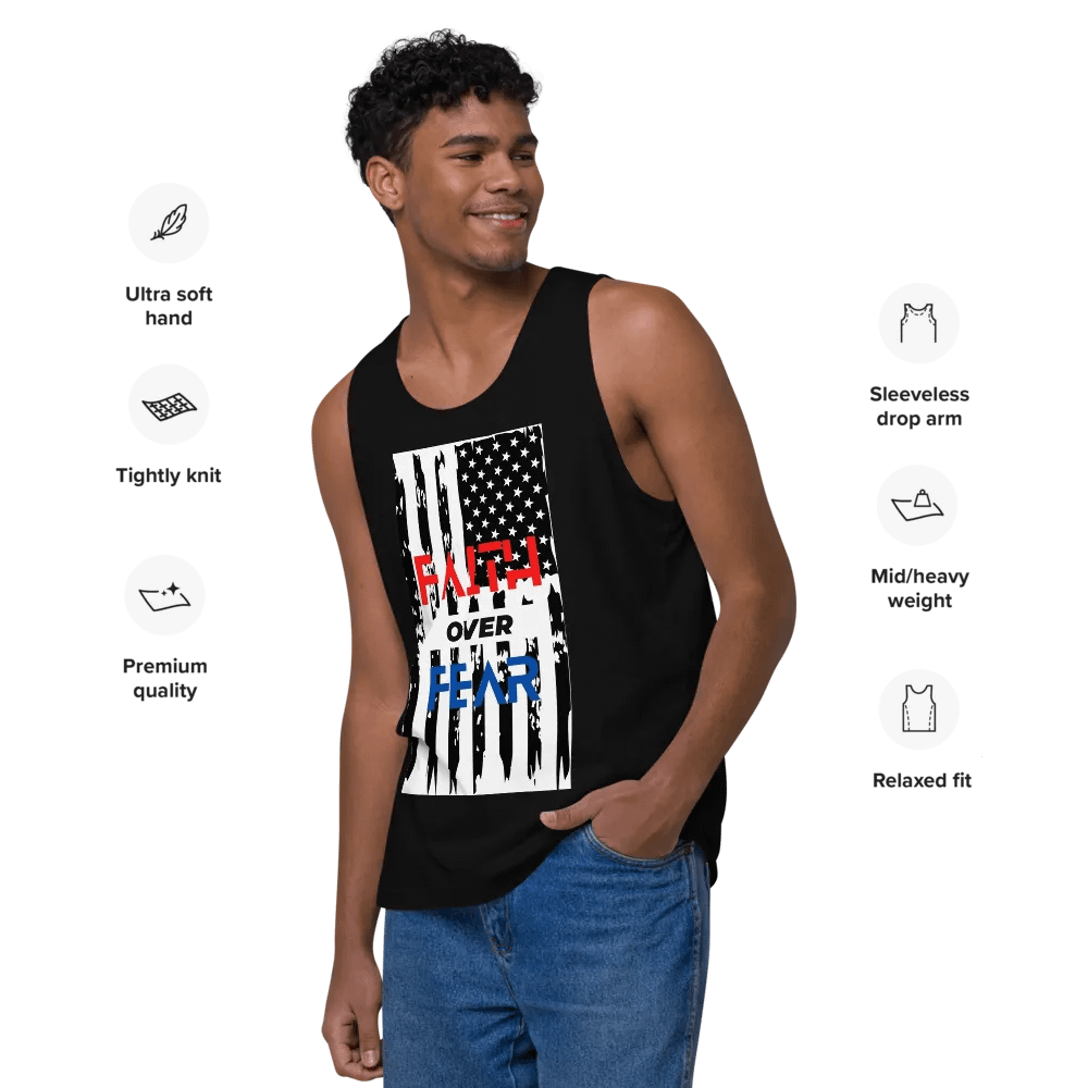 Faith Over Fear Patriotic Tank Top product image (12)