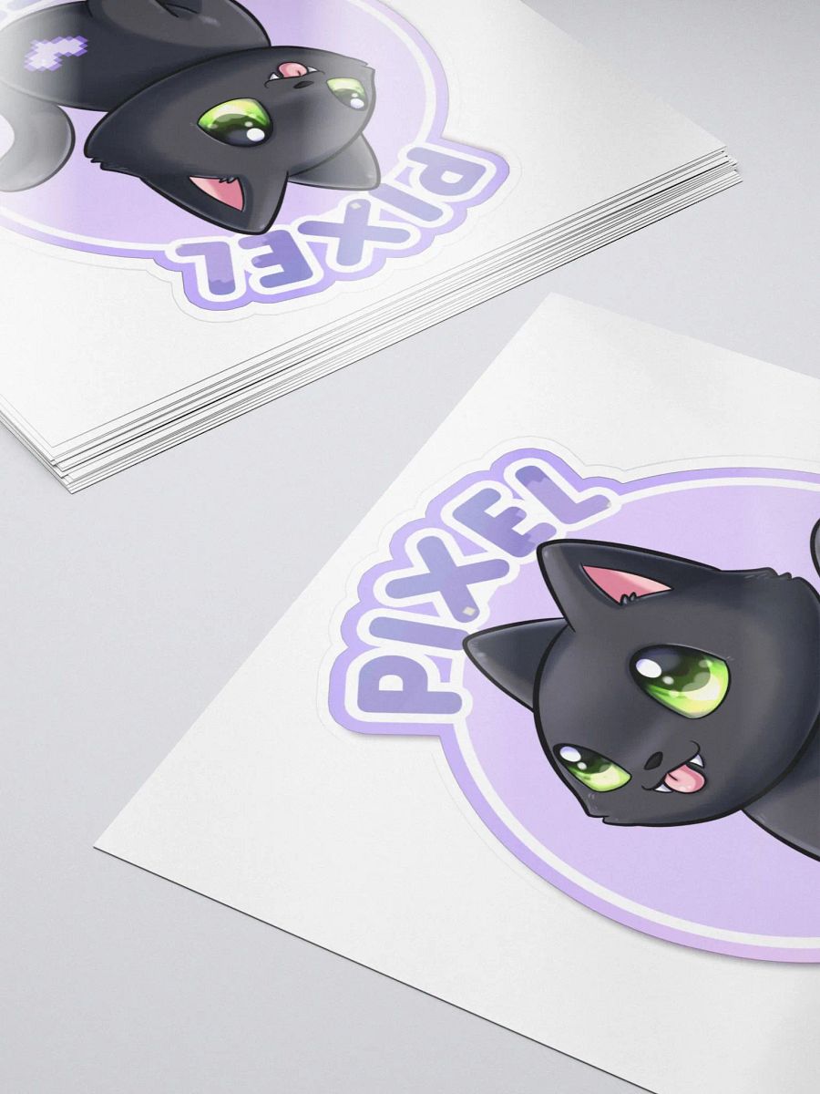 Pixel Kitten Kitty Logo Sticker product image (5)