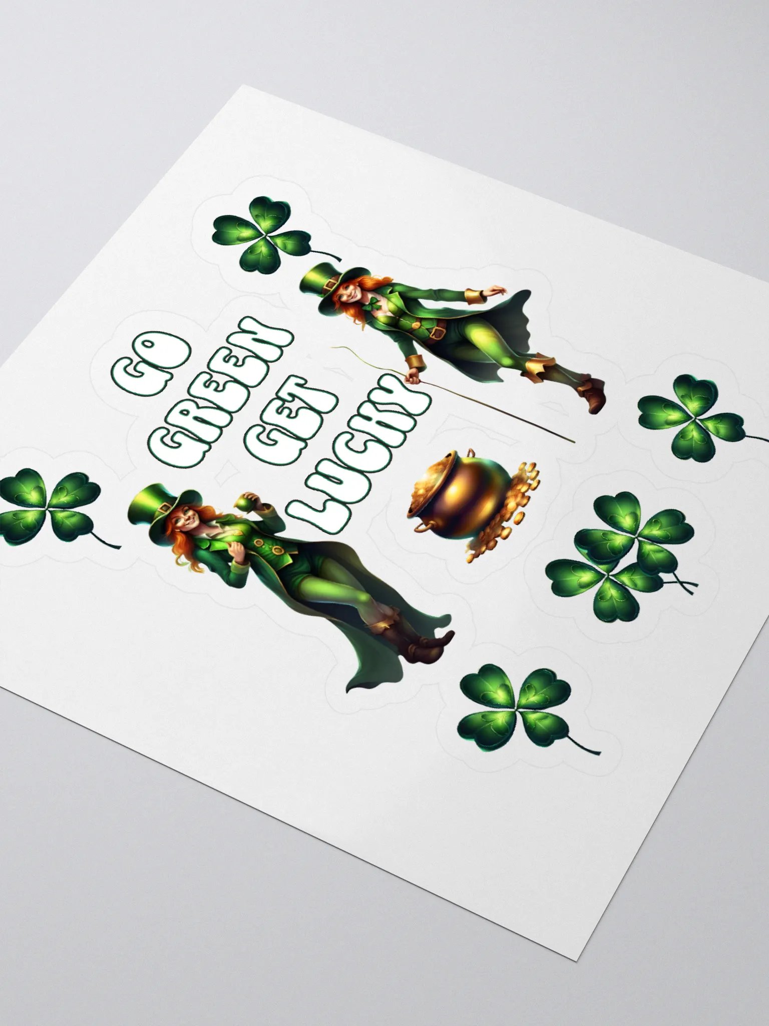 Go Green Get Lucky - St. Patrick's Day Sticker product image (3)