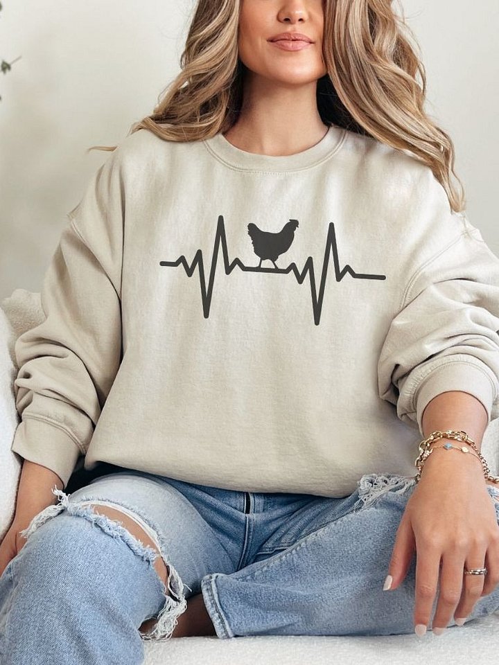 Chicken Heartbeat Sweatshirt product image (28)