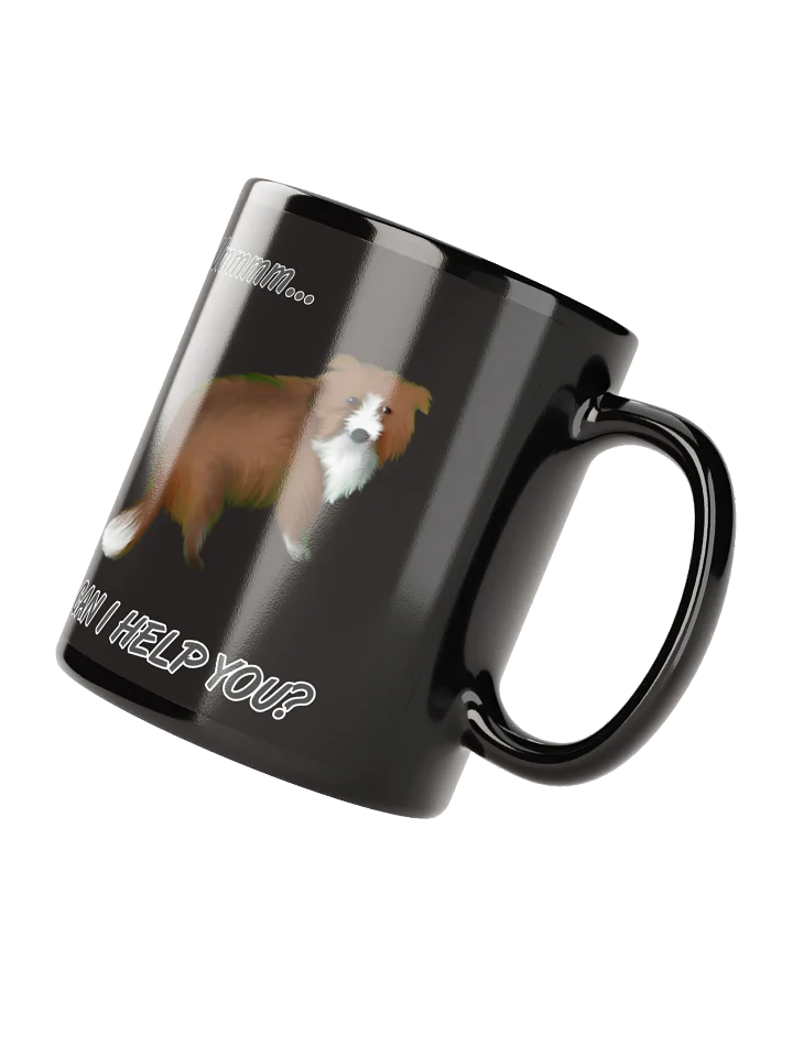 Whimsical Dog Black Glossy Mug product image (4)