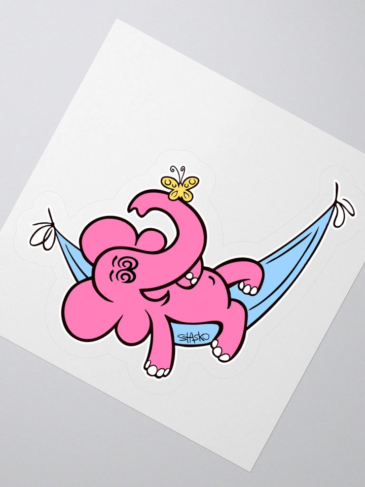 Hammock Elephant Sticker product image (2)
