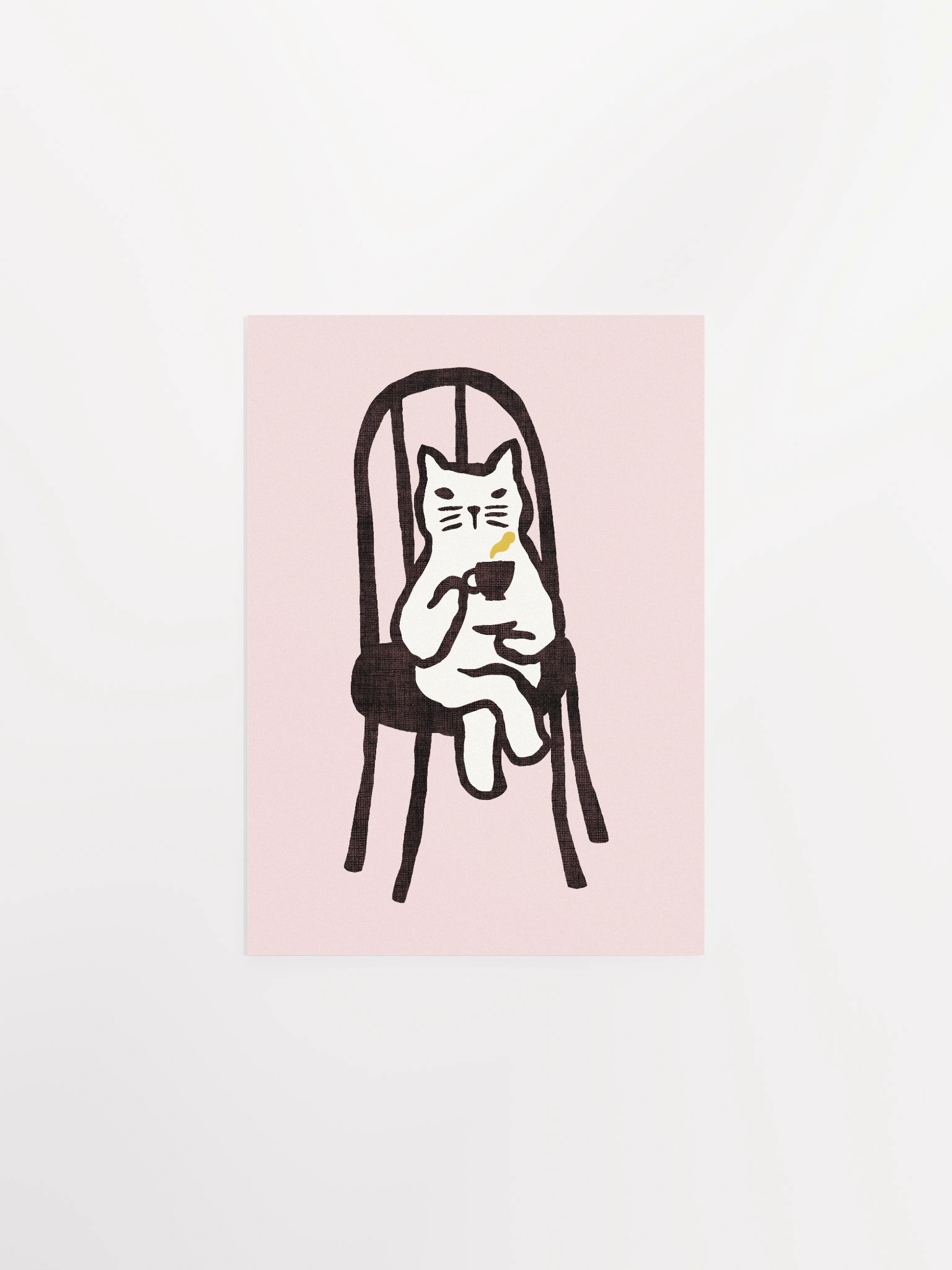 afternoon tea with cat art print product image (2)