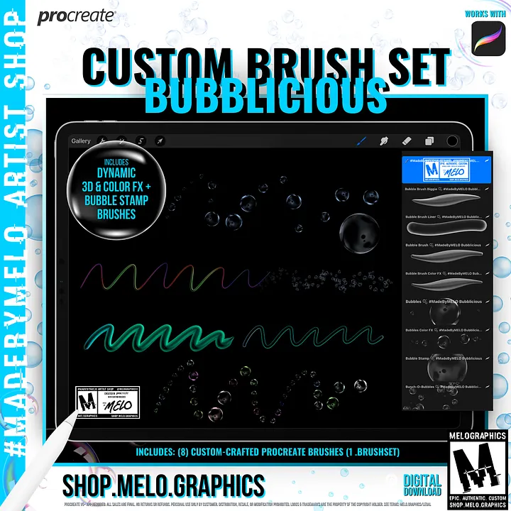 Bubblicious Procreate Brush Set | #MadeByMELO product image (1)