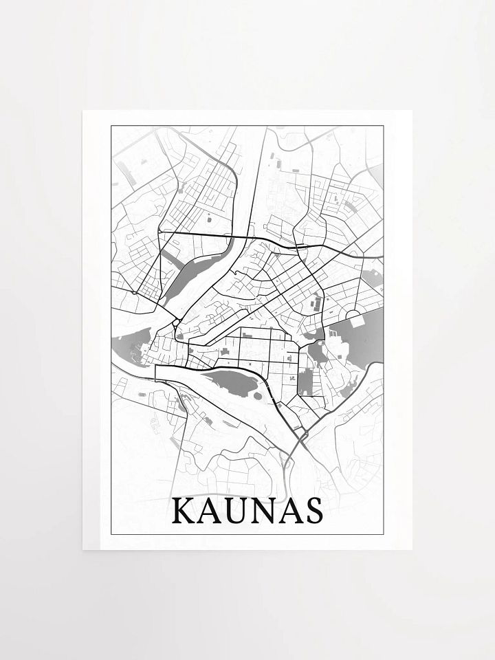 Kaunas, Lithuania, city map print product image (1)