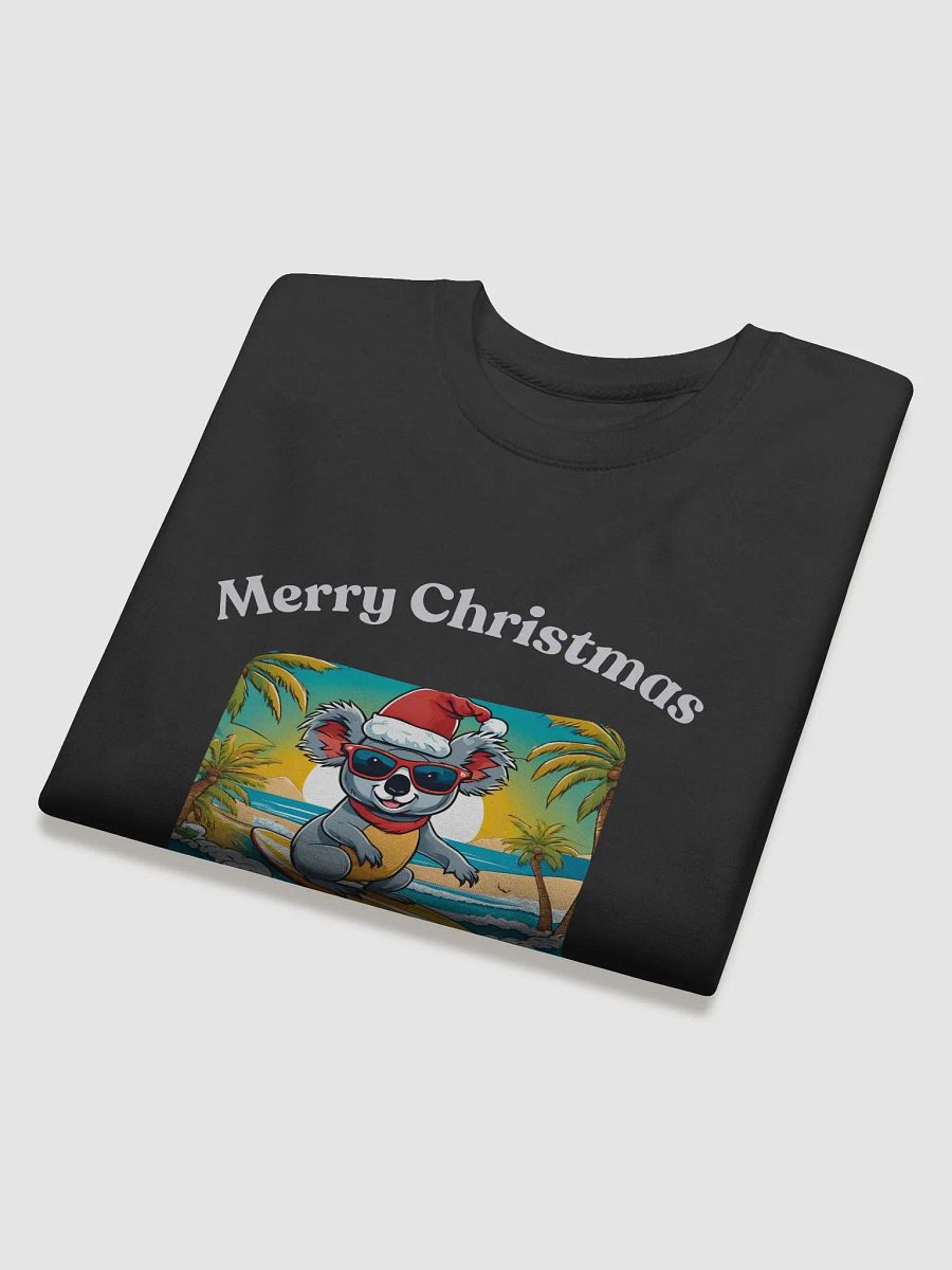 Festive Koala Surf Scene Merry Christmas Sweatshirt - Silver product image (4)