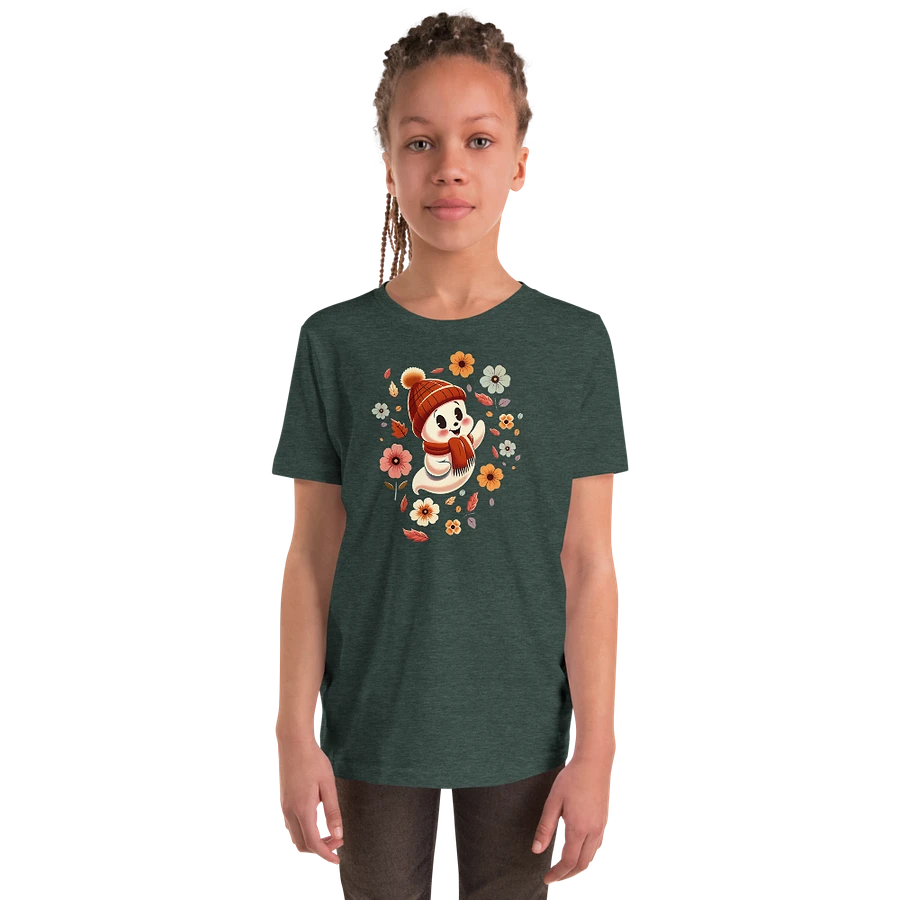 Ghost in a Hat Floral Kids T-Shirt product image (28)