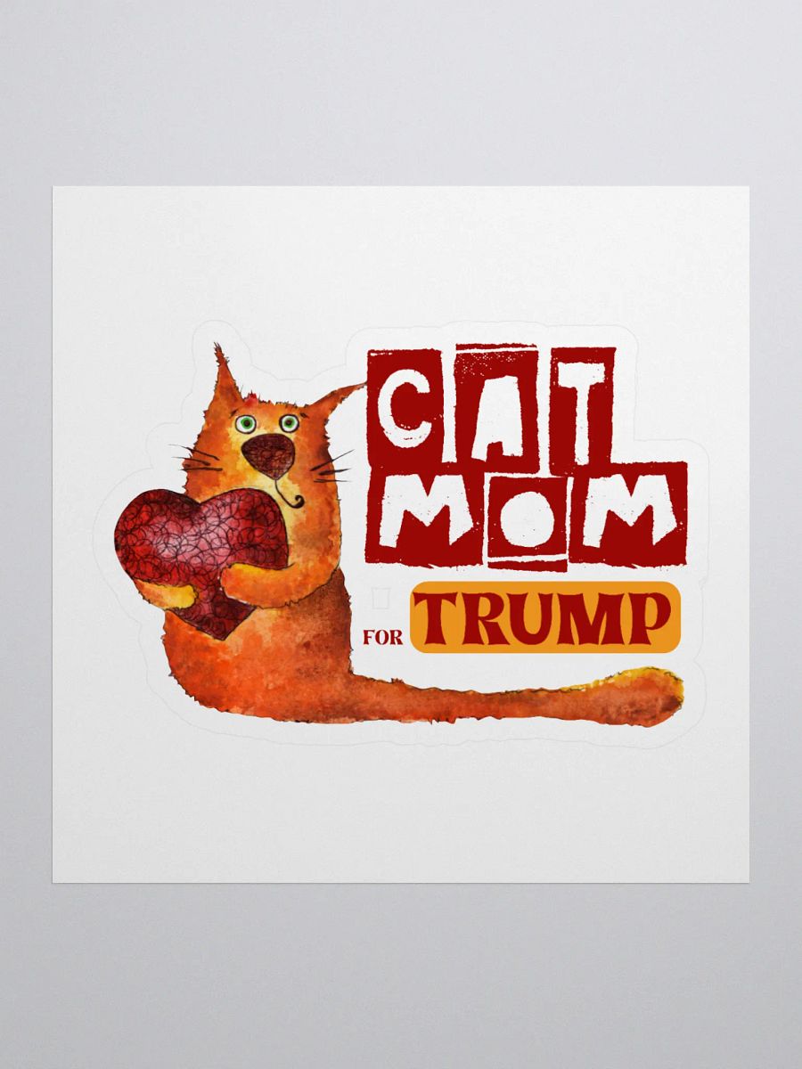 Cat Heart Mom For Trump Sticker product image (1)
