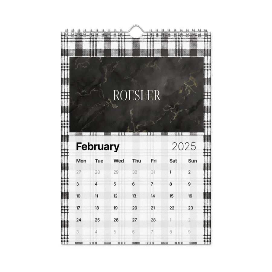 Marble Monogram Wall Calendar 2025 product image (5)