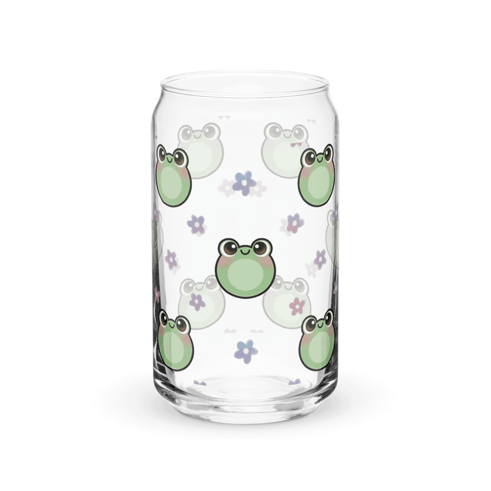 Froggy Pattern Glass Cup product image (2)