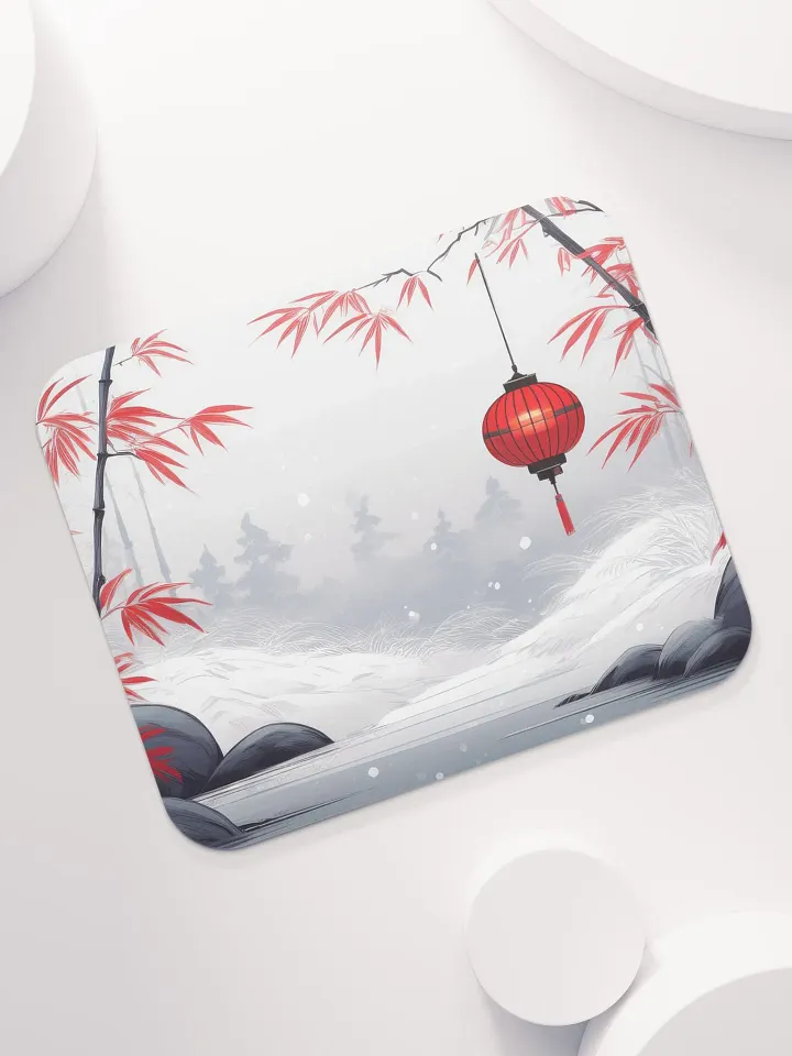 Snowy Lantern Small Mouse Pad (7 x 9) product image (2)