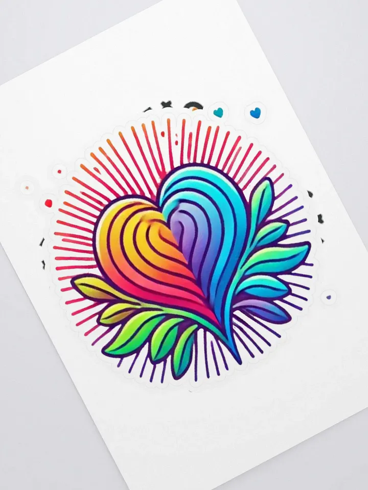 Vibrant Heart Kiss Cut Sticker Sheet product image (2)
