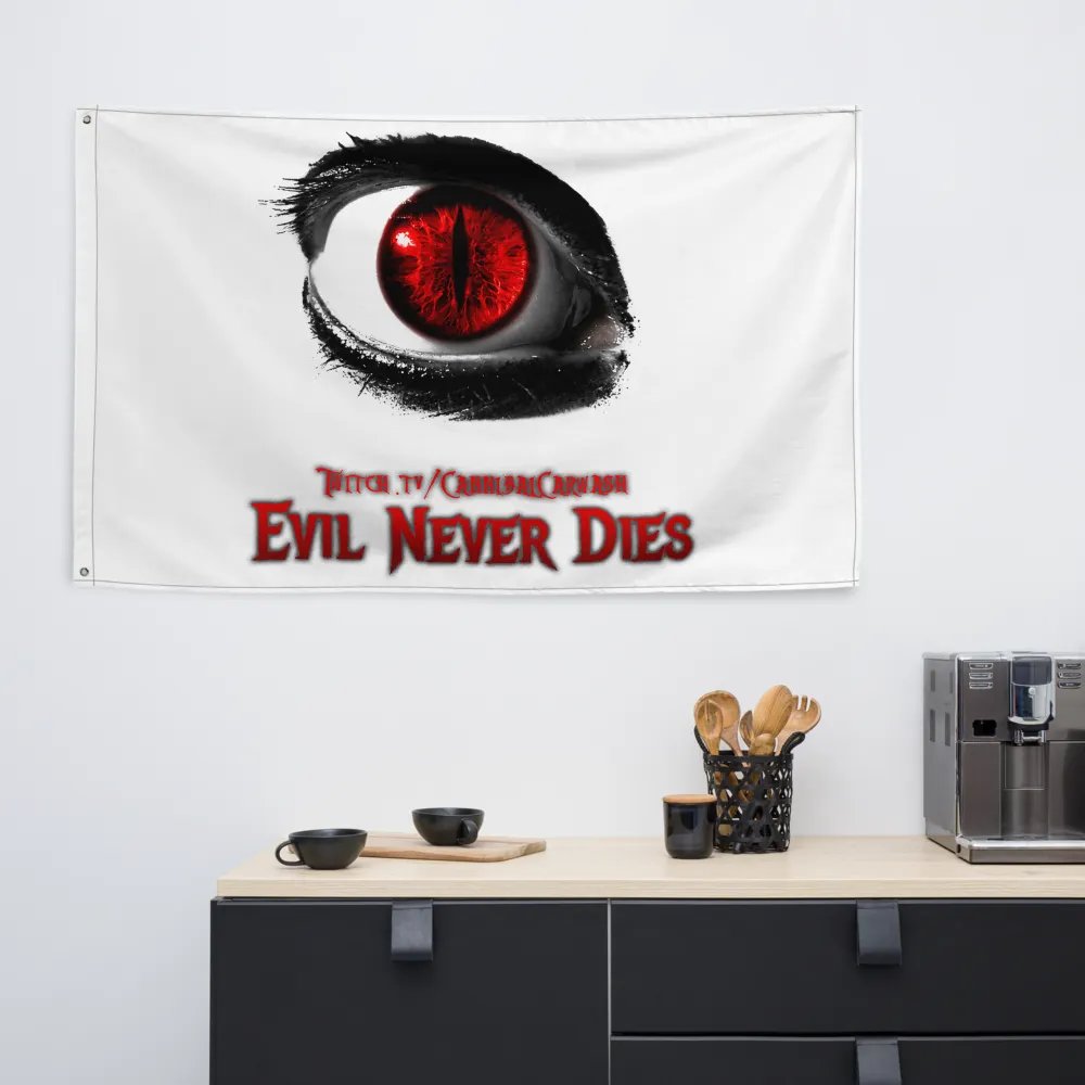 Evil Never Dies Logo Flag product image (6)