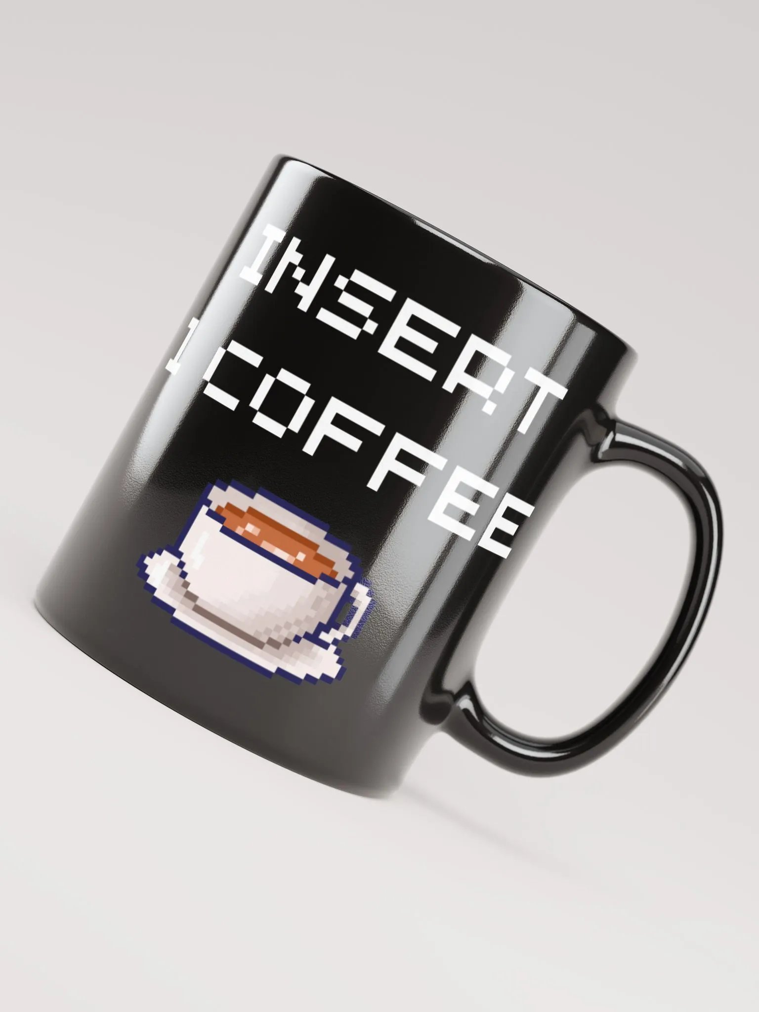 Insert 1 Coffee Mug (Black Ceramic) product image (3)