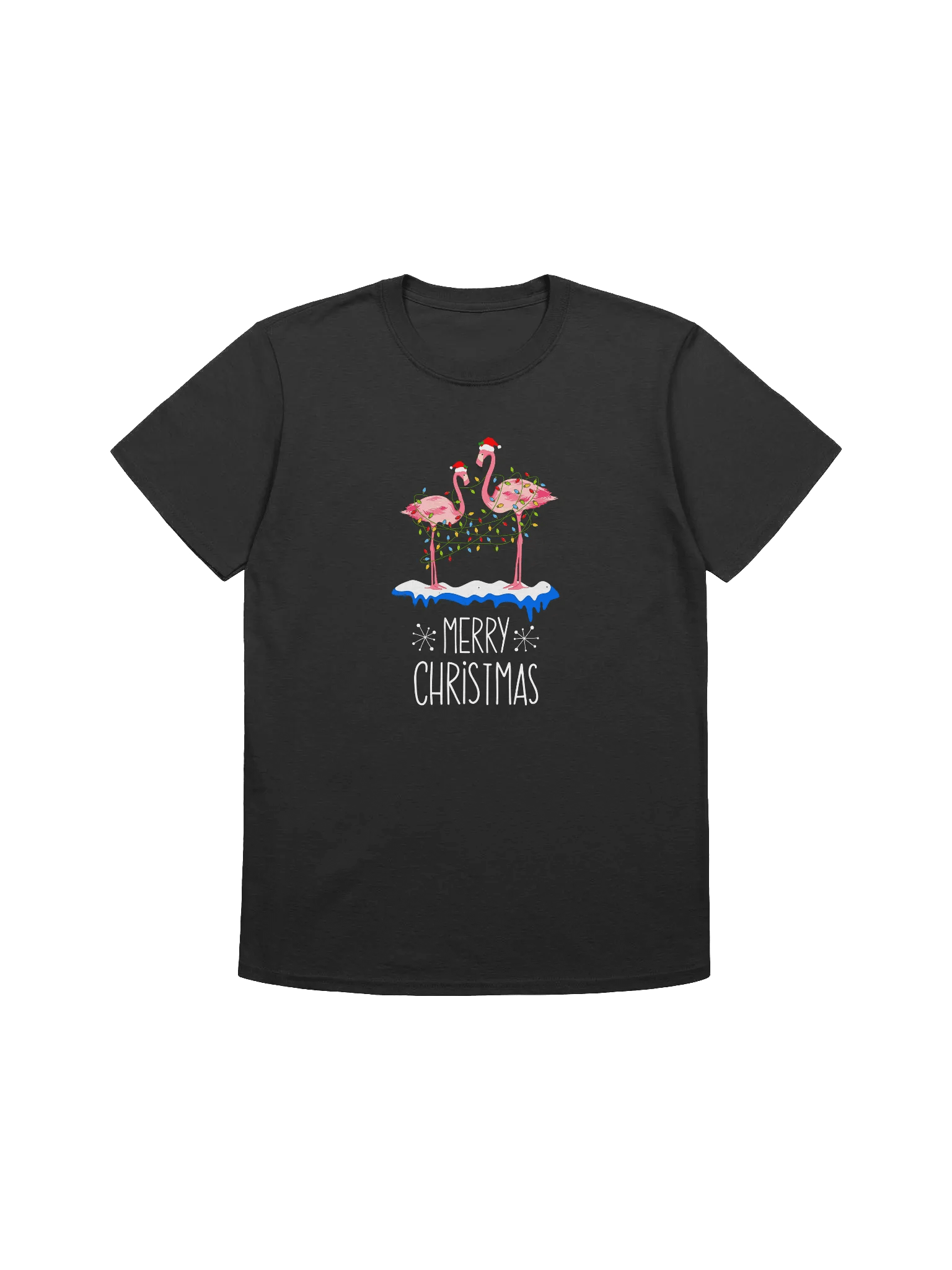 Flamingo Christmas Lights Unisex T-Shirt product image (1)