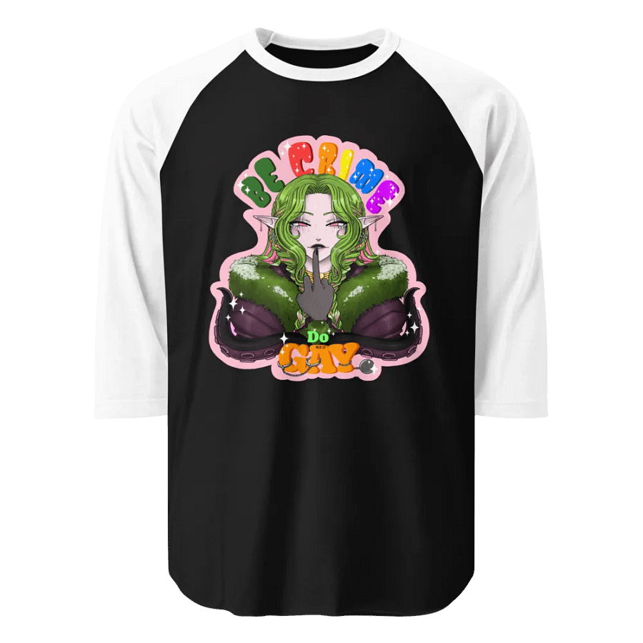 Be Crime Do Gay Raglan Tee product image (1)