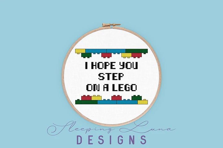 Step On A Lego - Cross Stitch Pattern product image (1)