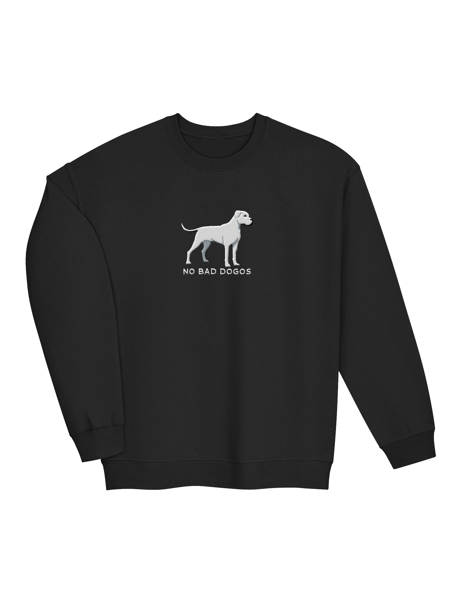 No Bad Dogos Sweatshirt (Embroidered) of a Dogo Argentino product image (3)