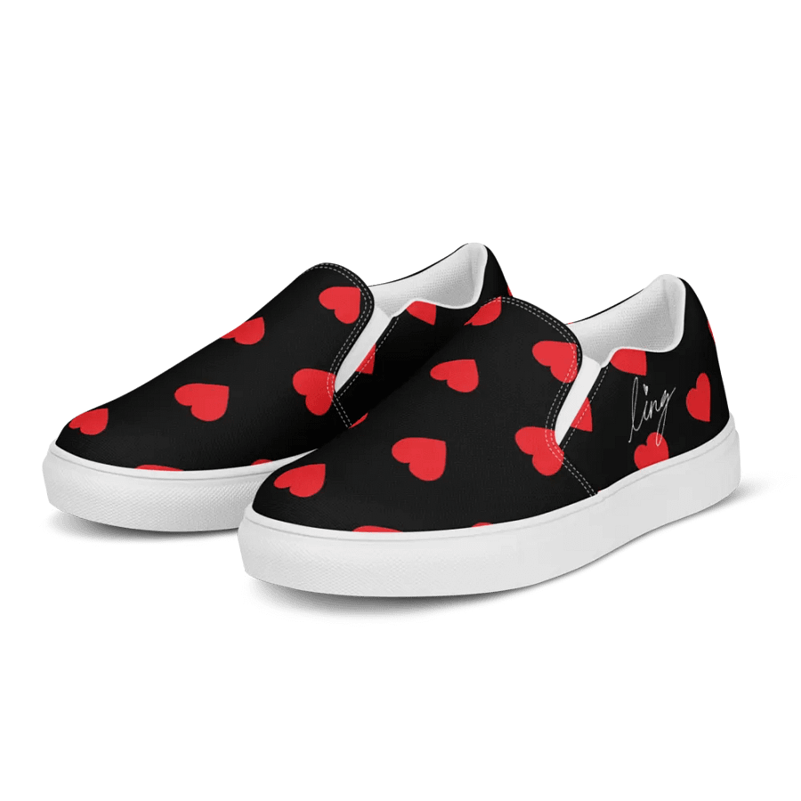 Lingling Kwong Women's Slip-On Shoes (Black & Red) product image (4)