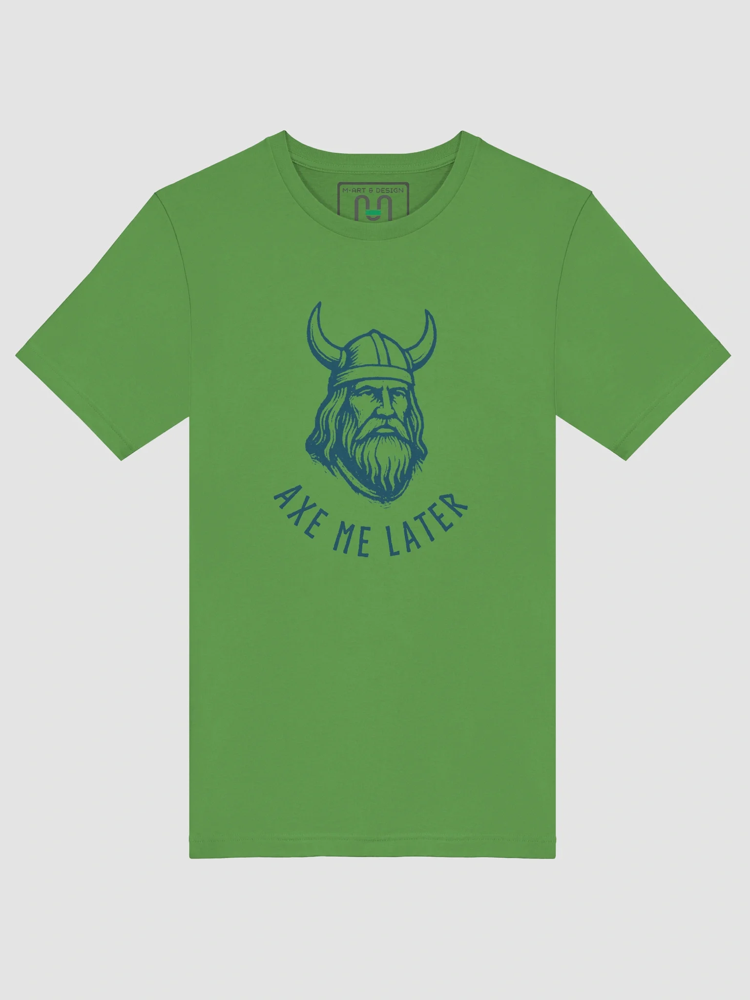 Monochrome Fury – Viking War Chief Tee Description: "Axe Me Later" product image (5)
