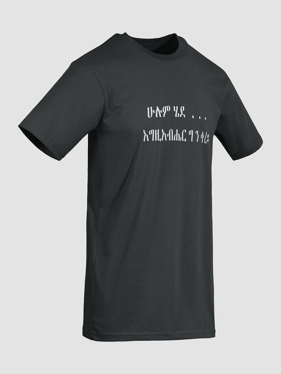 Hulum Hede Egziabher Gen Kere – Powerful Ethiopian Orthodox Faith Quote-Heavyweight Tee product image (7)