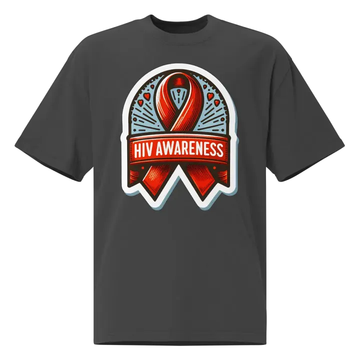 Bold HIV Awareness Ribbon Faded T-Shirt product image (1)