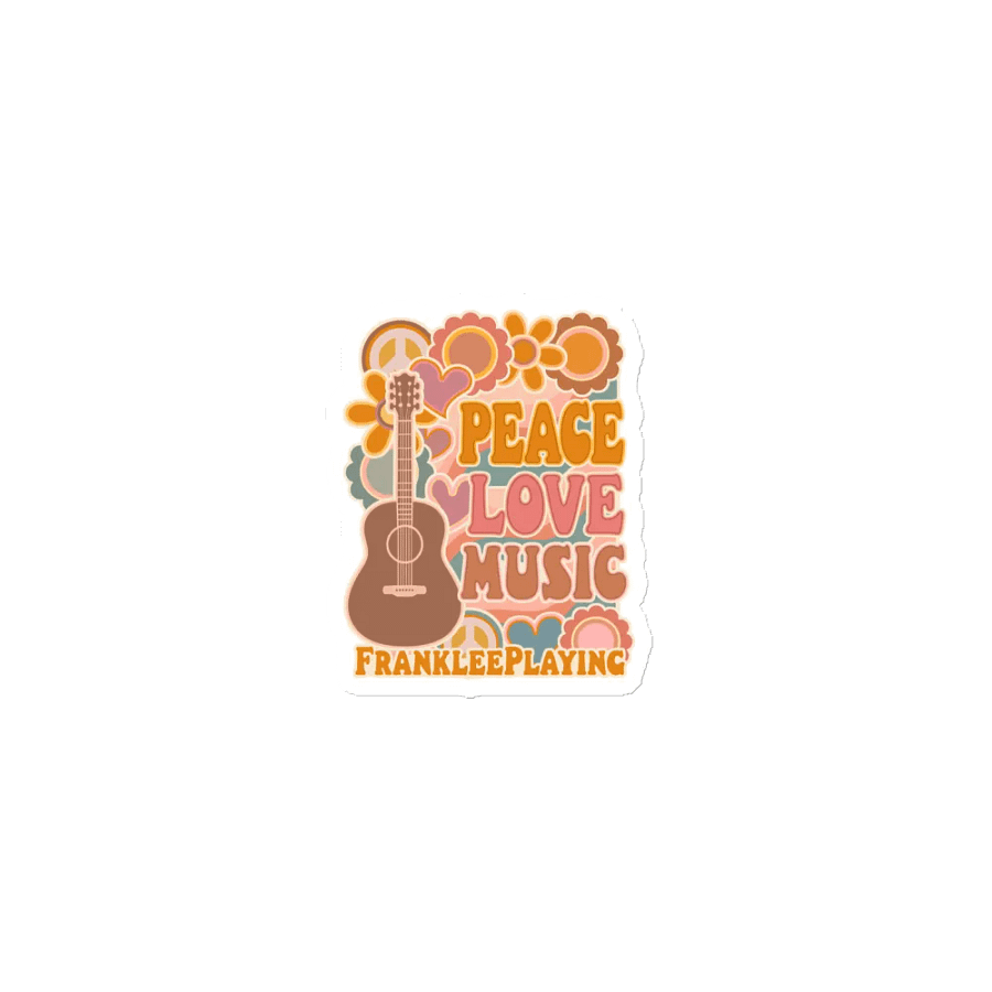 FrankLee's Peace, Love, Music Die-Cut Magnet product image (1)
