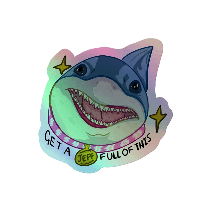 Jeff the Landshark Holographic Sticker Sheet product image (2)
