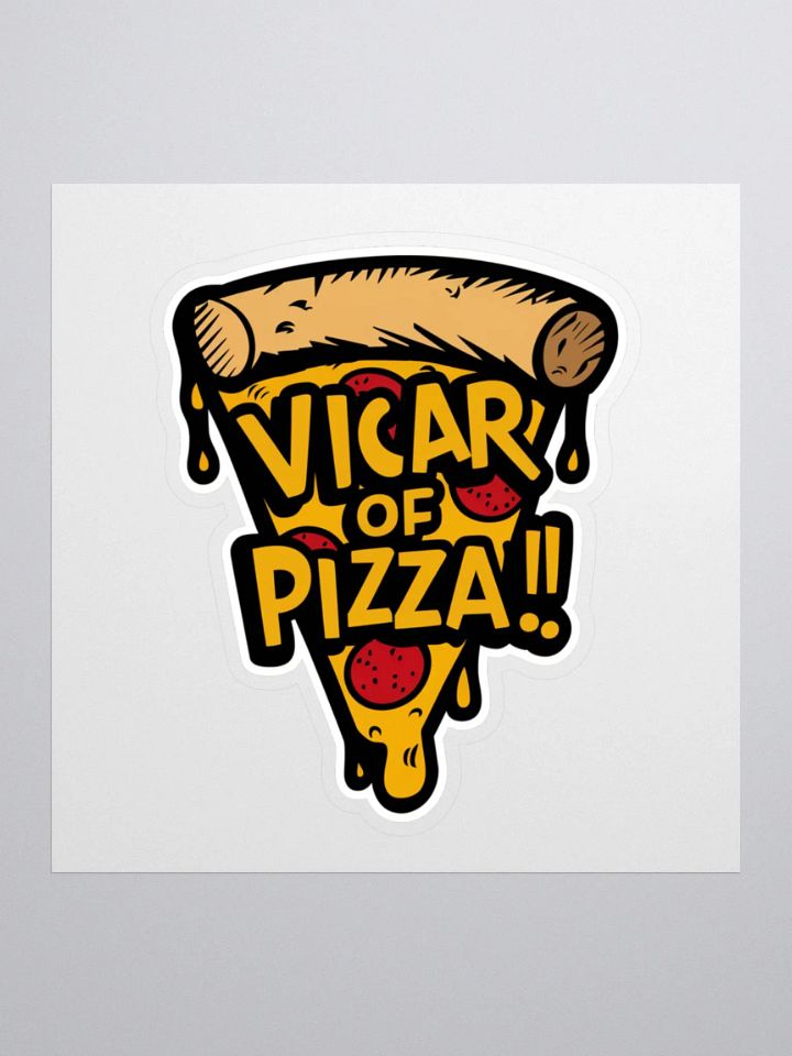 Vicar of Pizza Logo Sticker product image (1)