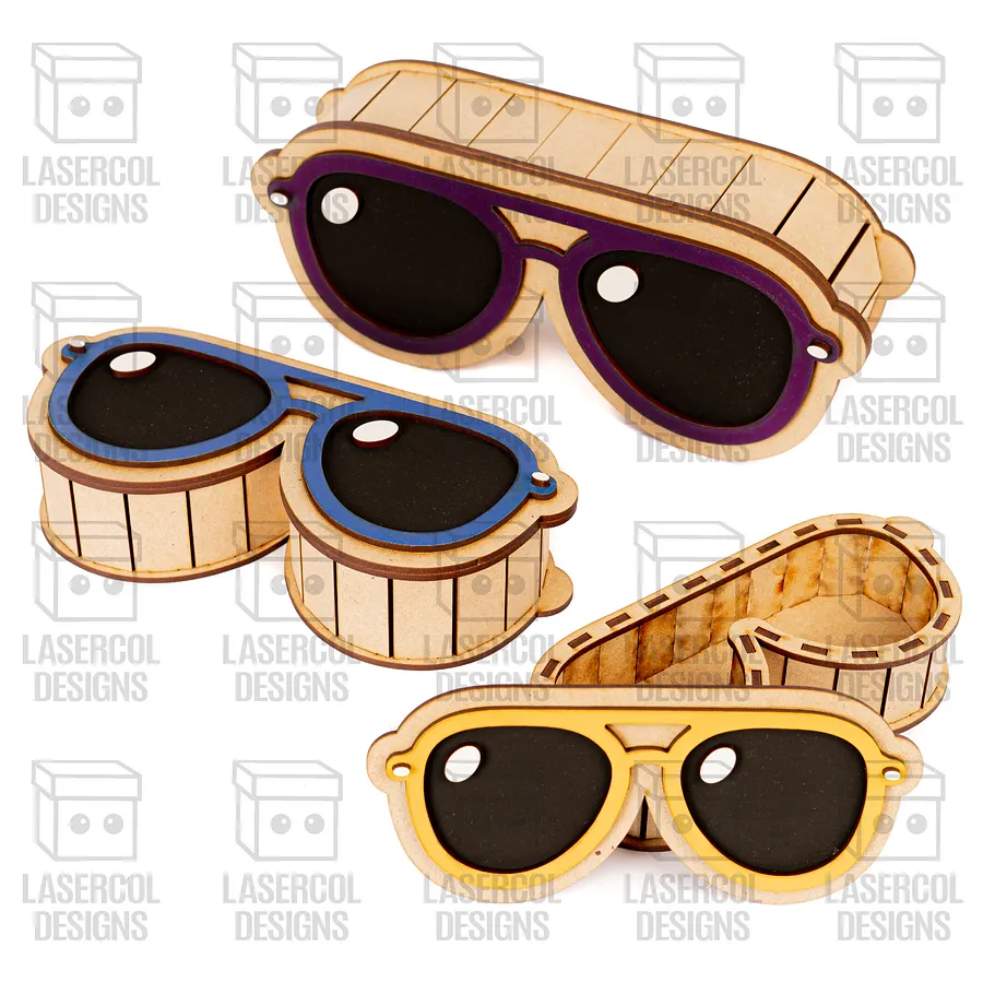Glasses Shaped Boxes Set 2 (3 Sizes) - Laser Cut Files product image (2)