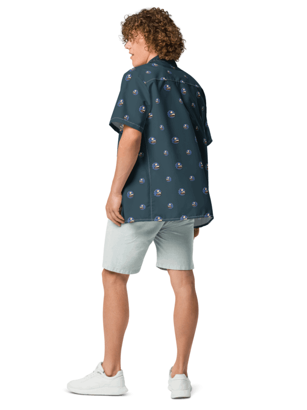 "Curse of the Chomp" – Hawaiian Shirt – Deep Slate product image (4)