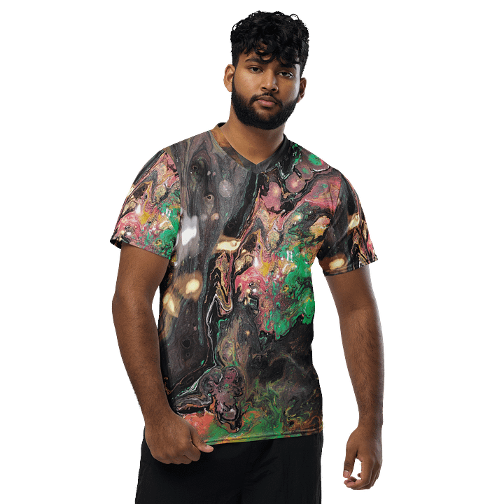 Bucket of paint creates galaxies Eco-Friendly All-Over Sports Jersey product image (1)