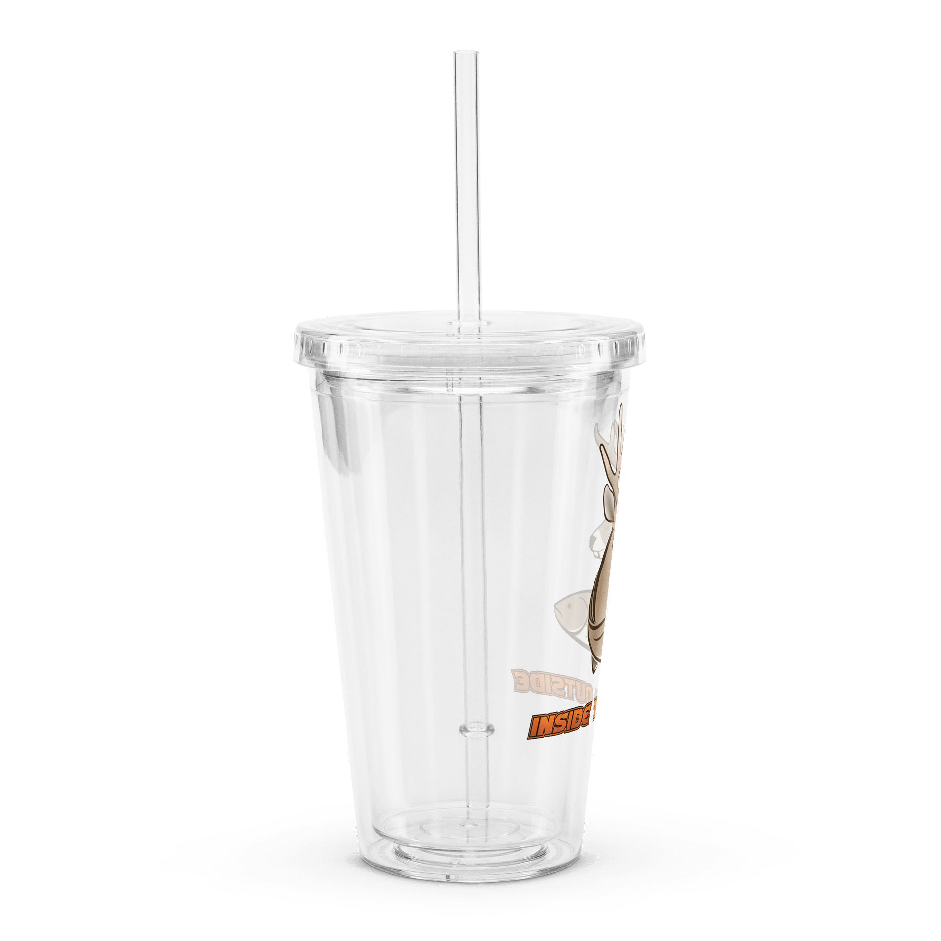 Double Wall Tumbler - Natural - W/ Cap & Straw product image (3)