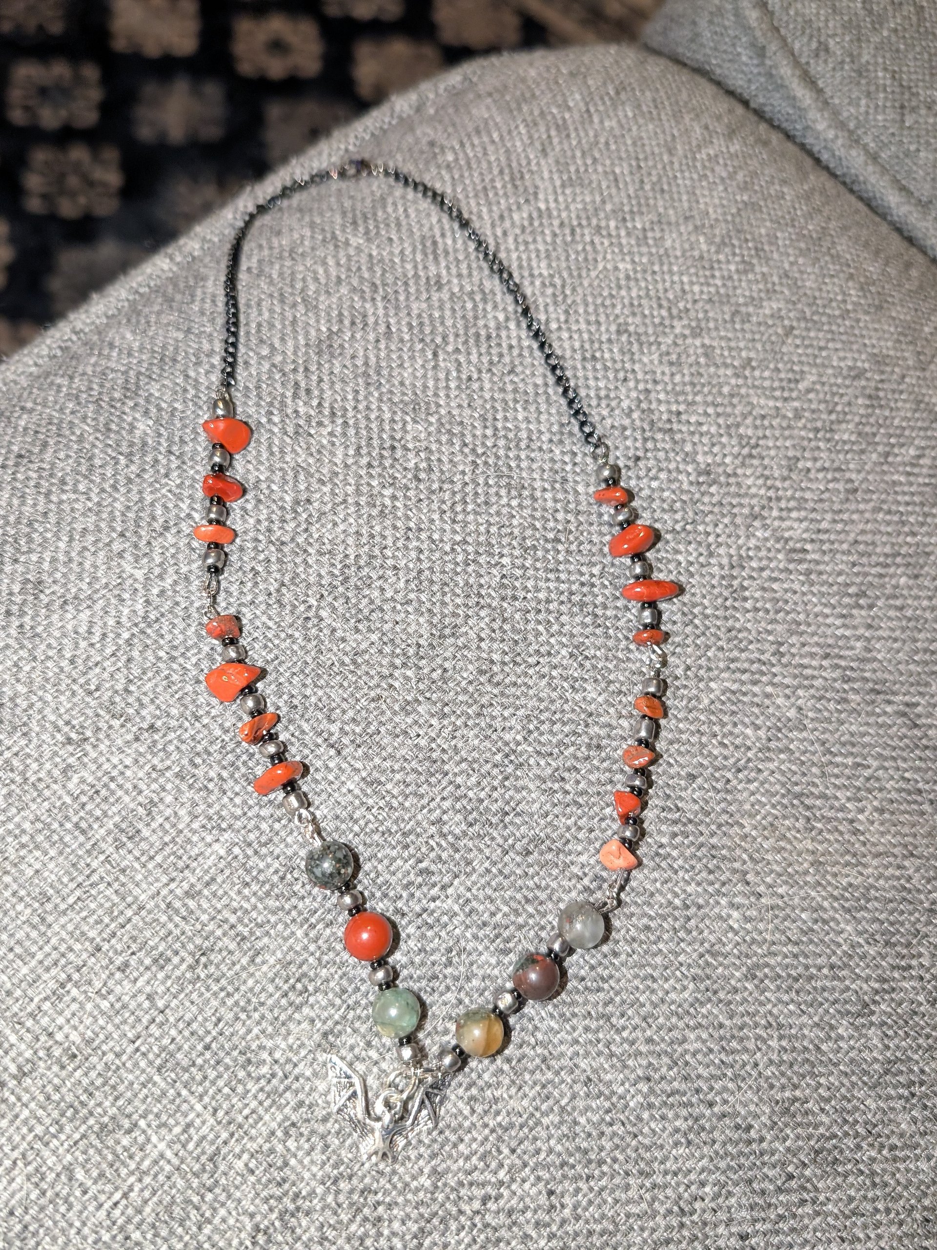 Bloodstone & Red Jasper Crystal Choker! product image (3)