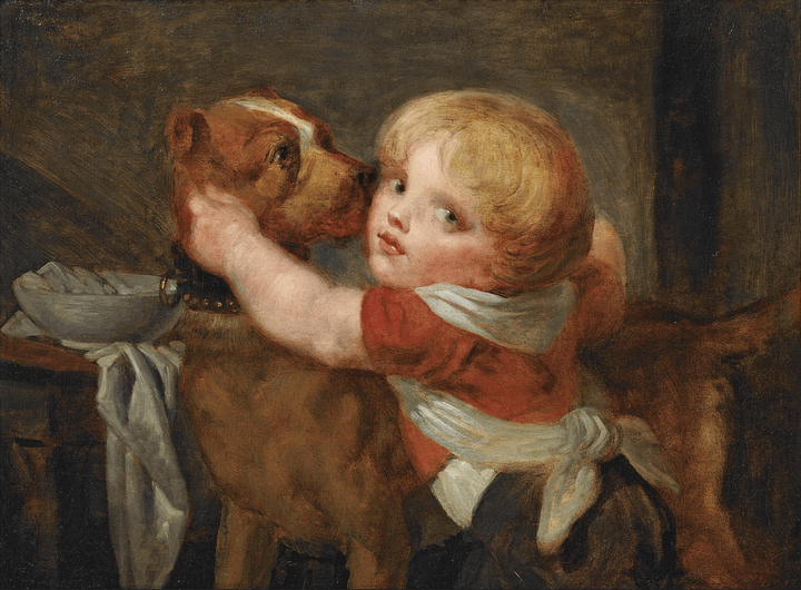 A YOUNG BOY WITH A DOG product image (1)