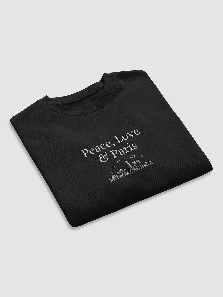 Peace, Love and Paris with Monuments Cozy Chic Crop Sweatshirt product image (4)