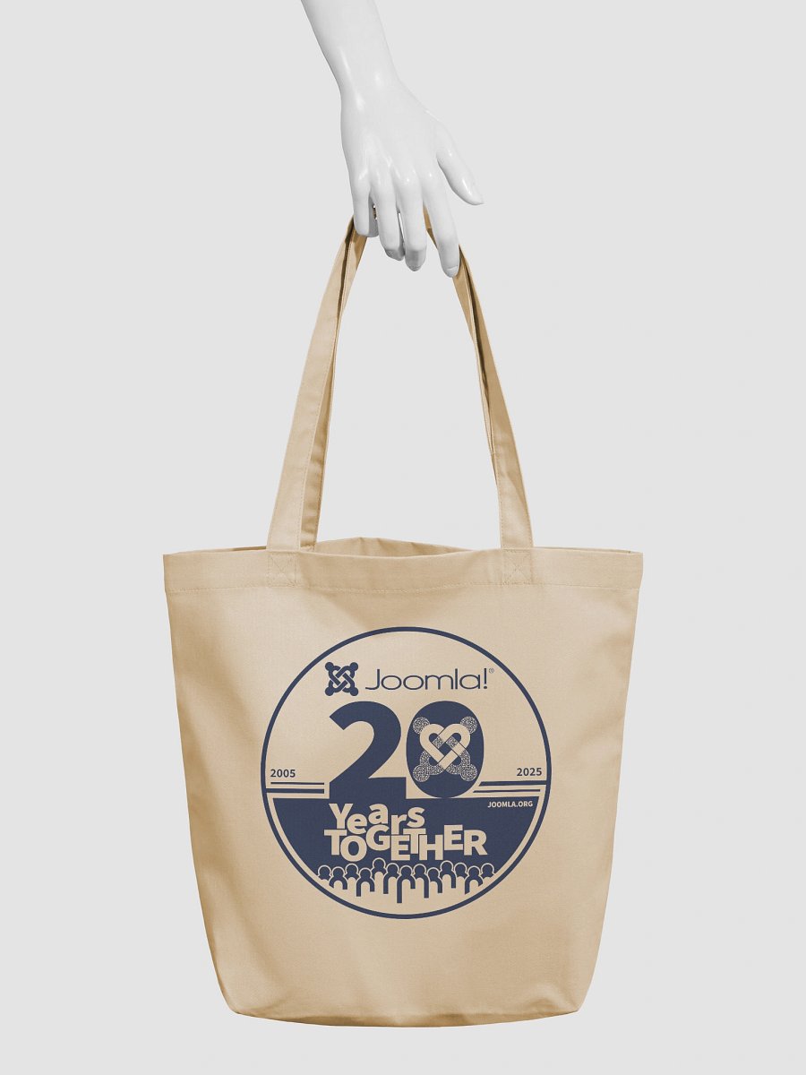 Joomla! 20th Anniversary Edition<br /> — Eco-Friendly Tote Bag / Oyster — product image (4)