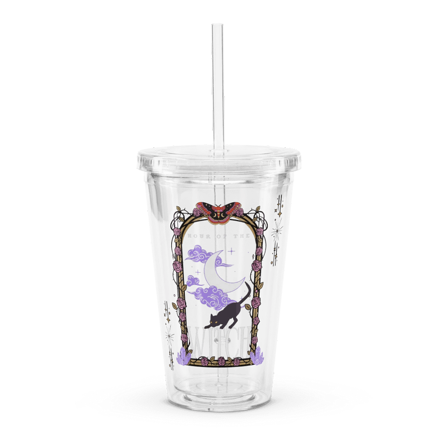 Hour of the Witch clear water tumbler[white text] product image (1)