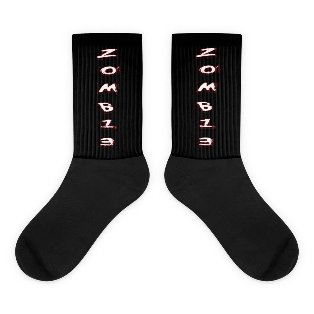 ZOMB13 Black Foot Sublimated Socks product image (1)