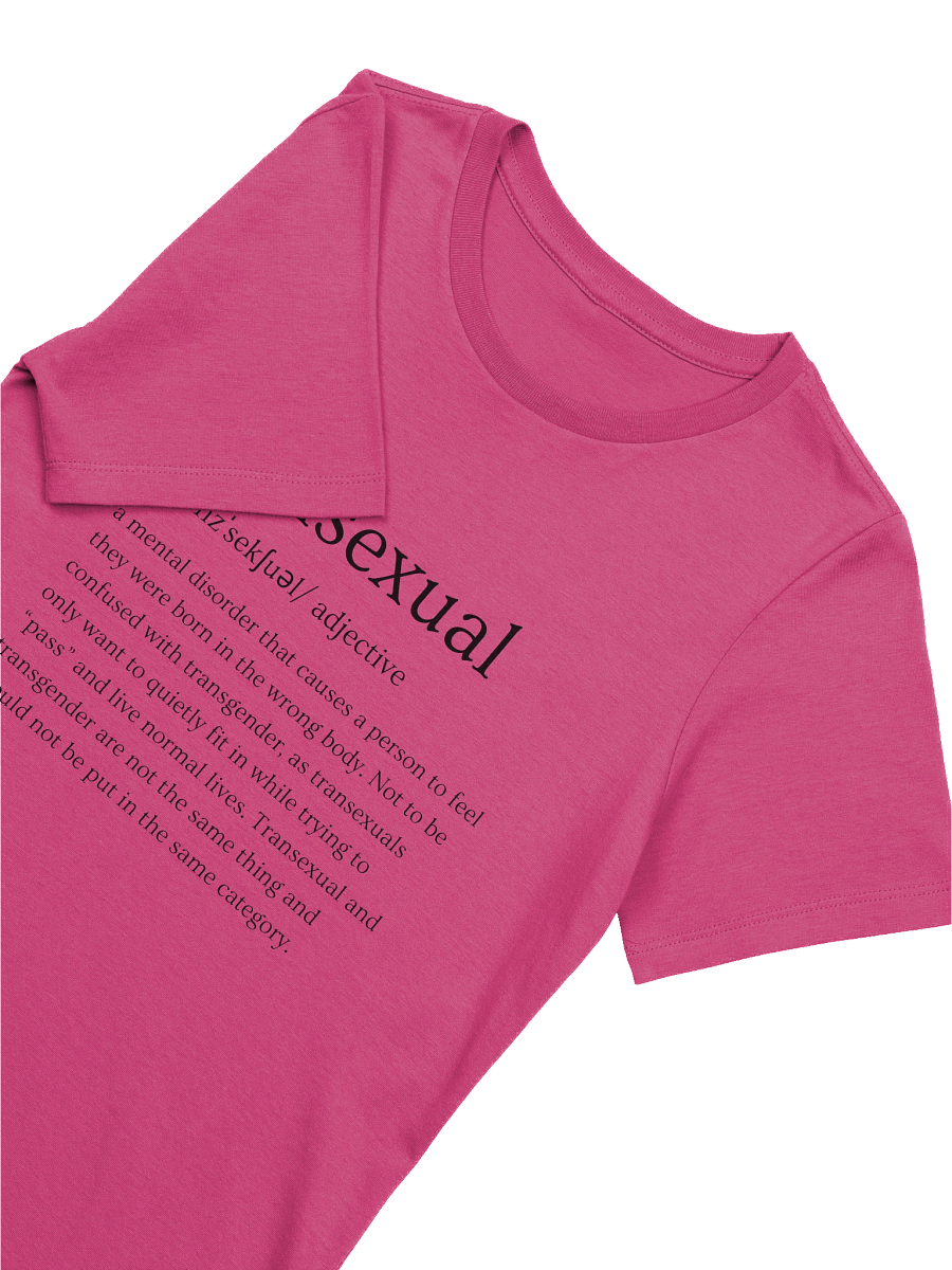 [Buck Angel Shop] Trans Definition - Women's Graphic Tee [black letters] product image (15)