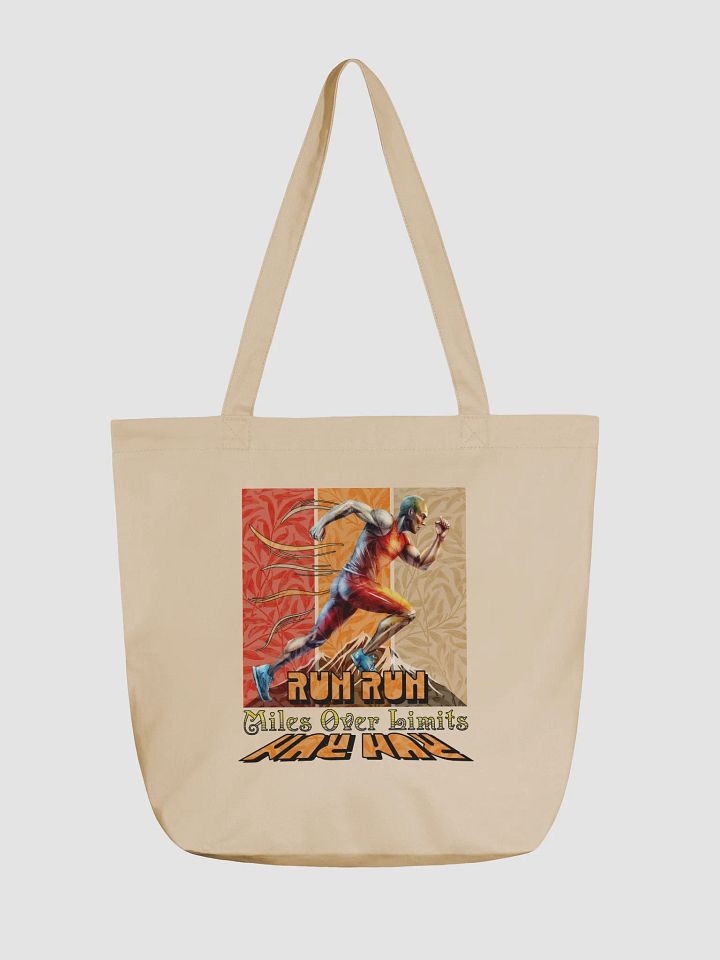 Run Run Miles Over Limits Male Running Limitless Eco-Friendly Tote Bag product image (5)